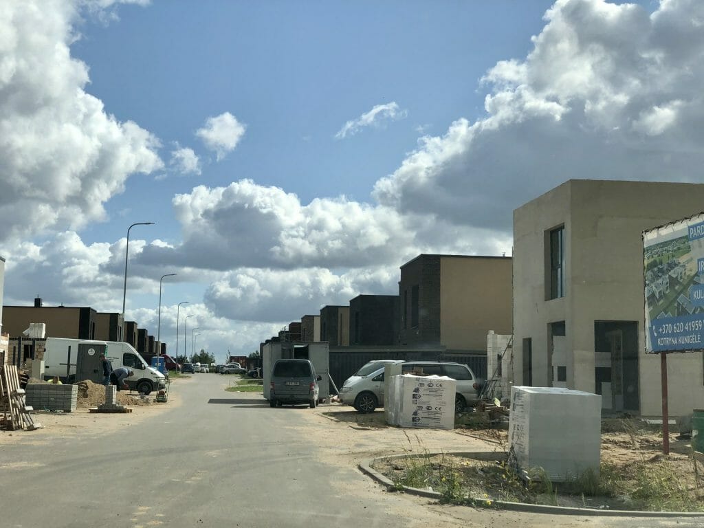 Herkaus alėjos (Notangos/Kulmo g.) - Row housing - construction photos