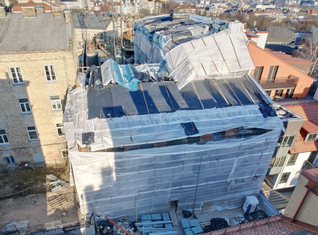 Lietuvos draudimo administracinis B10 (J. Basanavičiaus g. 10) - Multi apartment, Office center - construction photos