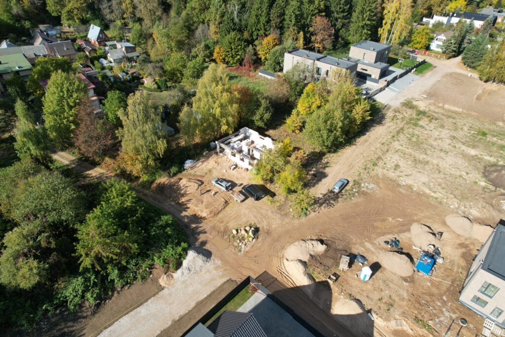 Visorių septintukas (Onos Lukauskaitės Poškienės g. 16, 18, 20, 22, Prano Ancevičiaus g. 15, 17, 19) - Row housing - construction photos