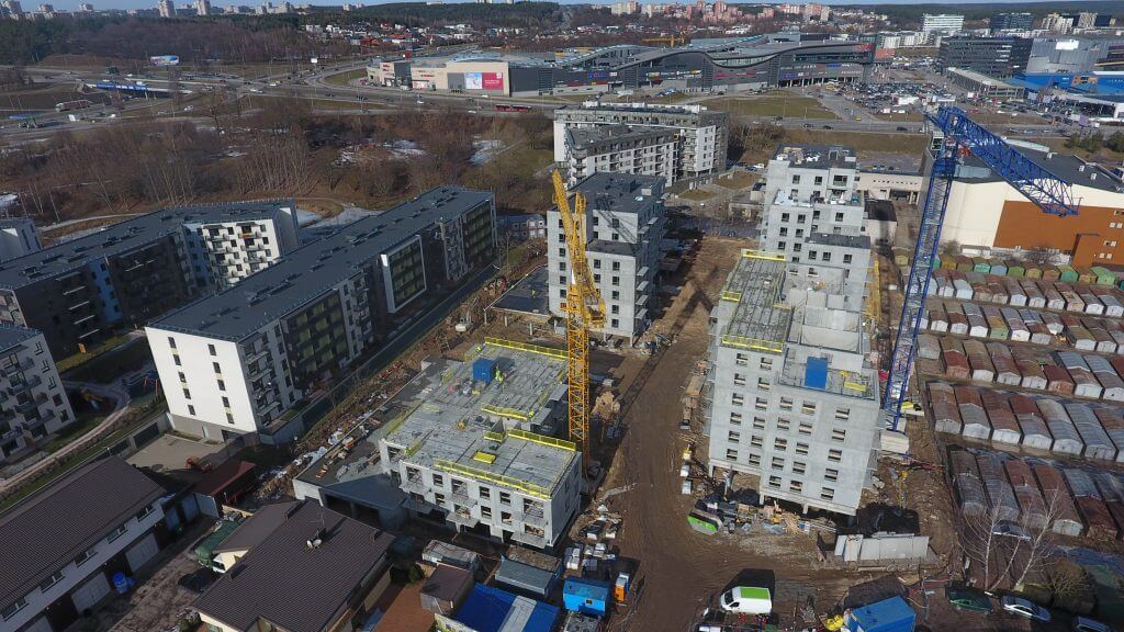 Linkmenų ežerai 3 etapas (Linkmenų g. 58) - Multi apartment - construction photos