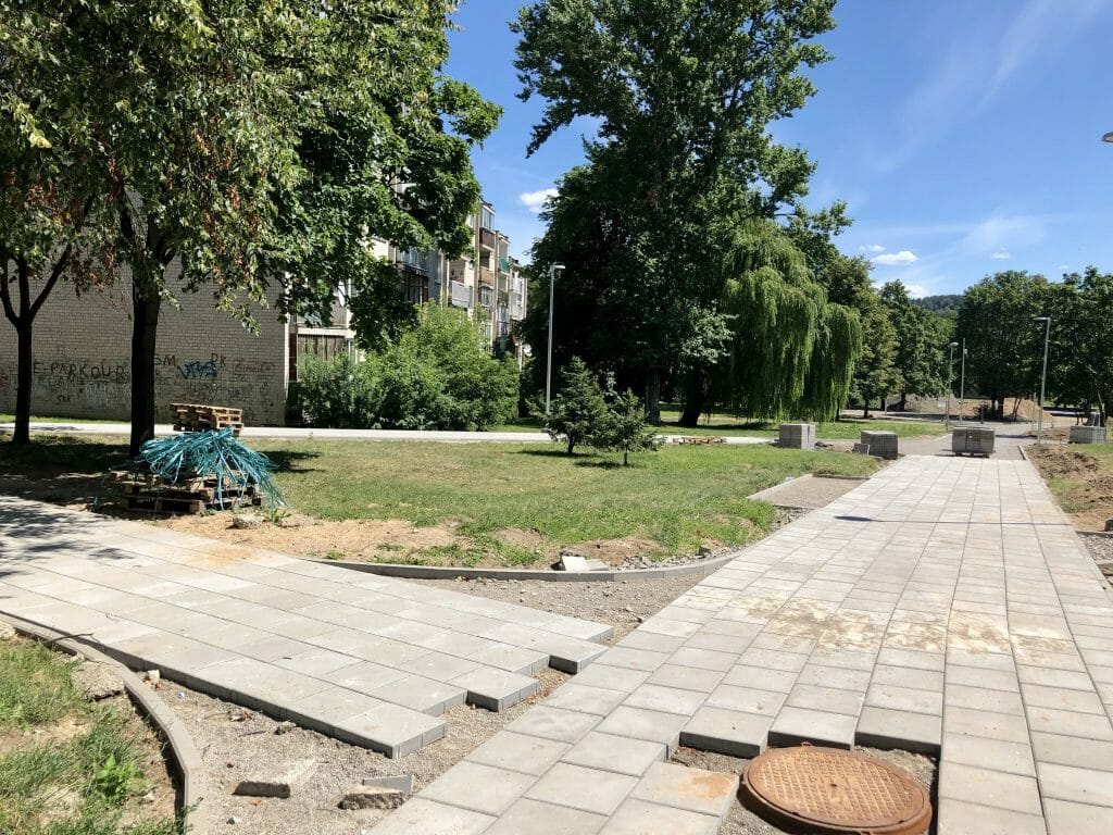 Žirmūnų trikampio modernizavimas (Tuskulėnų g.) - Bike path, Pedestrian path - construction photos