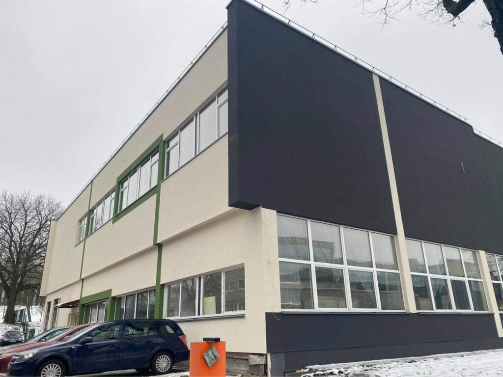 Naujamiesčio lengvosios atletikos maniežas (Žemaitės g. 6) - Sports arena - construction photos