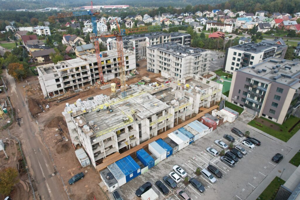 Aitvarų namai 5 etapas (Lietaus g. 12) - Daugiabutis - statybų nuotraukos