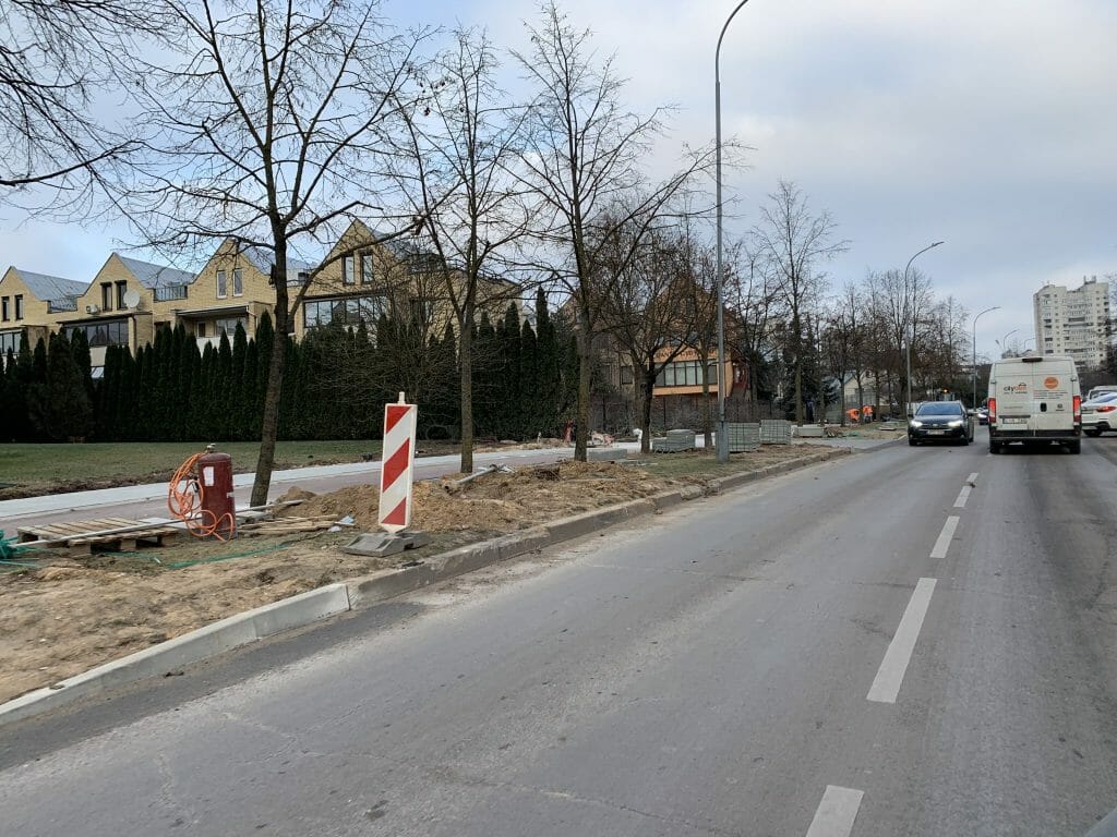 Fabijoniškių g. dviračių takas nuo Ateities g. iki Ukmergės g. (Fabijoniškių g.) - Bike path - construction photos