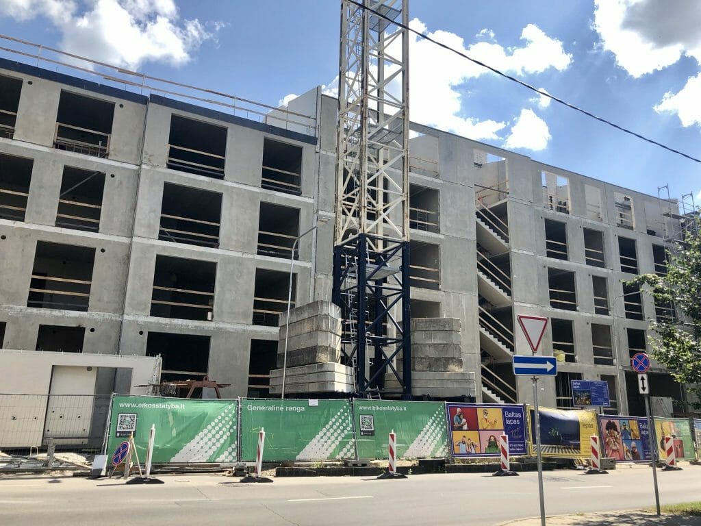 Baltas lapas Mindaugo 1 etapas (Aguonų g. 17) - Multi apartment - construction photos