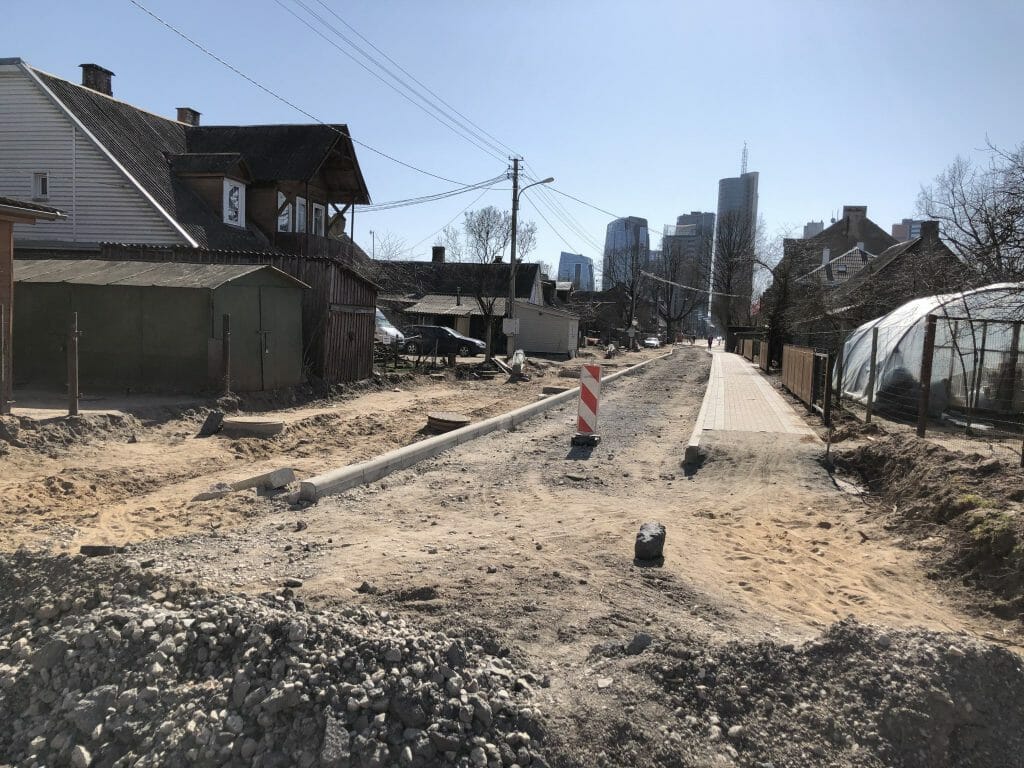 Giedraičių ir S. Fino g. (Giedraičių g.) - Bike path, Street - construction photos