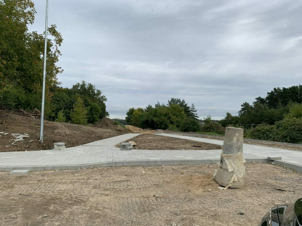 Oslo g. dviračių ir pėsčiųjų takas iki viaduko (Oslo g.) - Bike path - construction photos