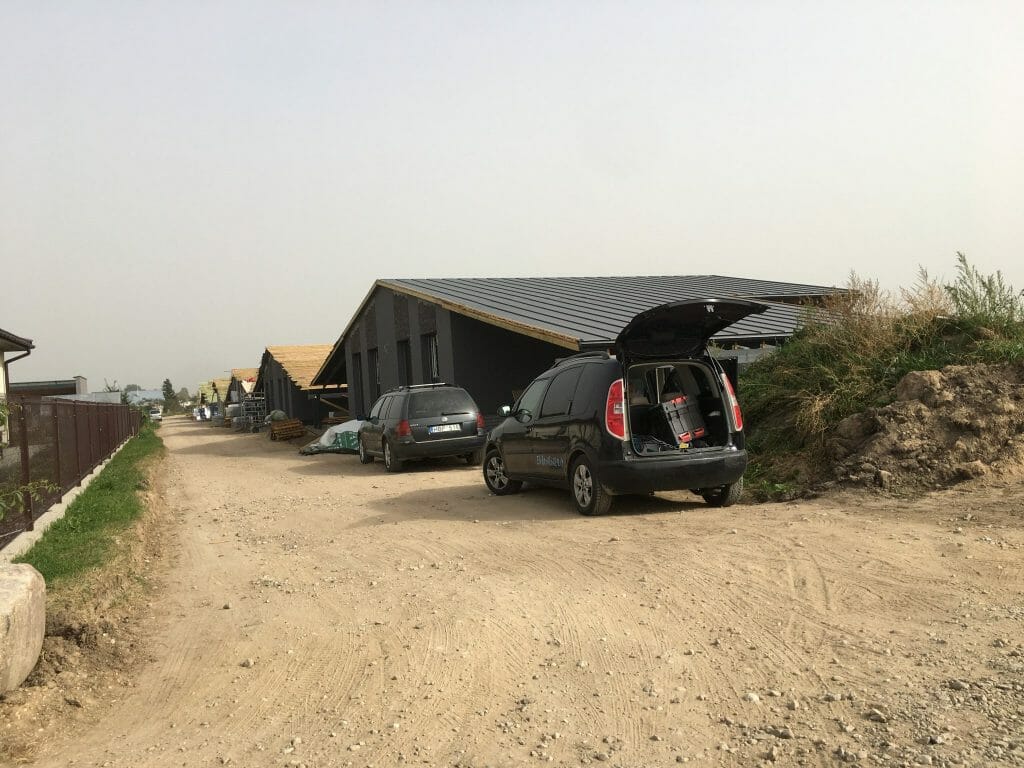 Sakalų namai (Minties g. 2, 4, 6, 8, 10, 12, 14) - Row housing - construction photos