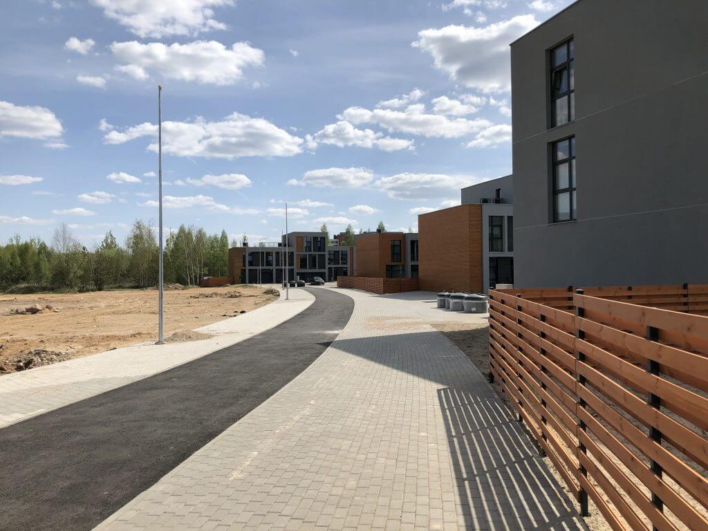 Šiaurės pašvaistė (Danės/Įsrūties g.) - Row housing - construction photos