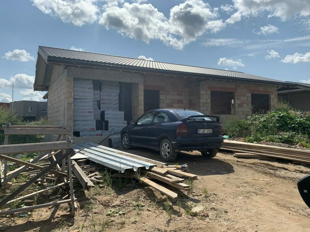 17 perlų (Uždaroji g.) - Private house community - construction photos