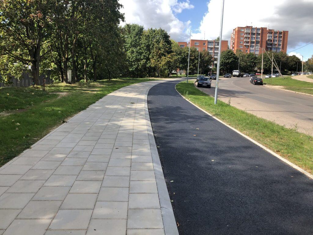 Didlaukio g. dviračių takas (Didlaukio g.) - Bike path - construction photos