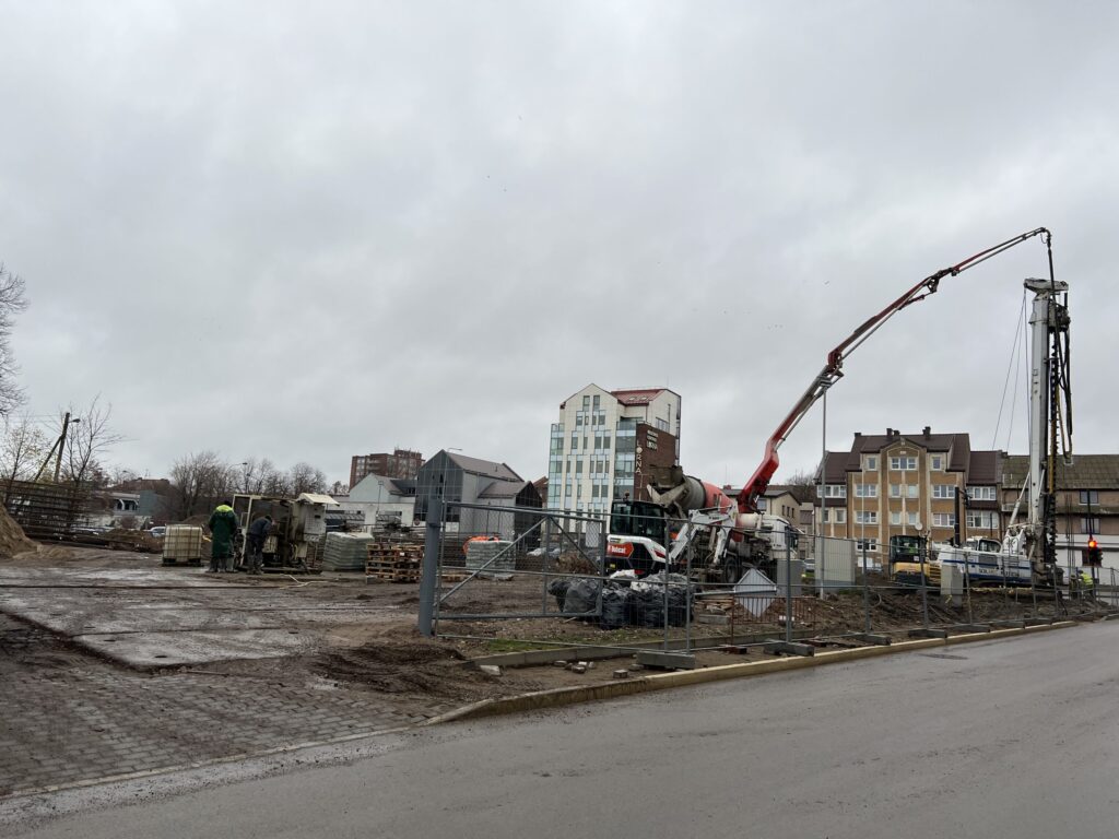 Gegužės sodai (Naujoji Uosto g. 15A, Naujoji Uosto g. 15, Gegužės g. 8) - Viesnīca - būvdarbu attēli