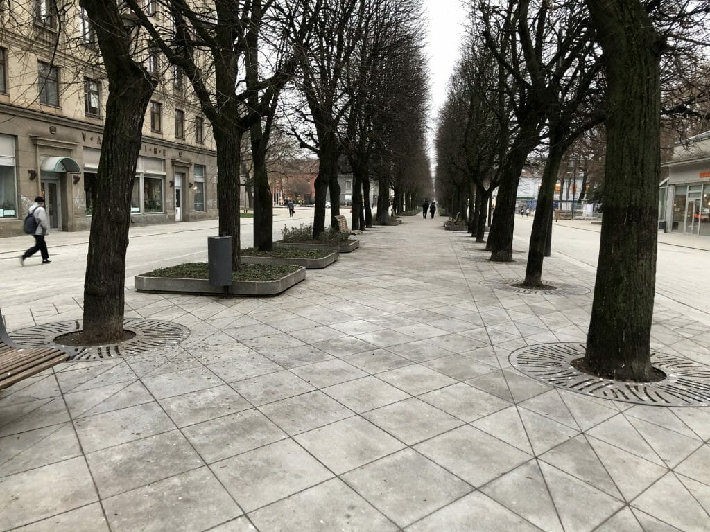 Laisvės al. 2 etapas (Laisvės al.) - Pedestrian path - construction photos