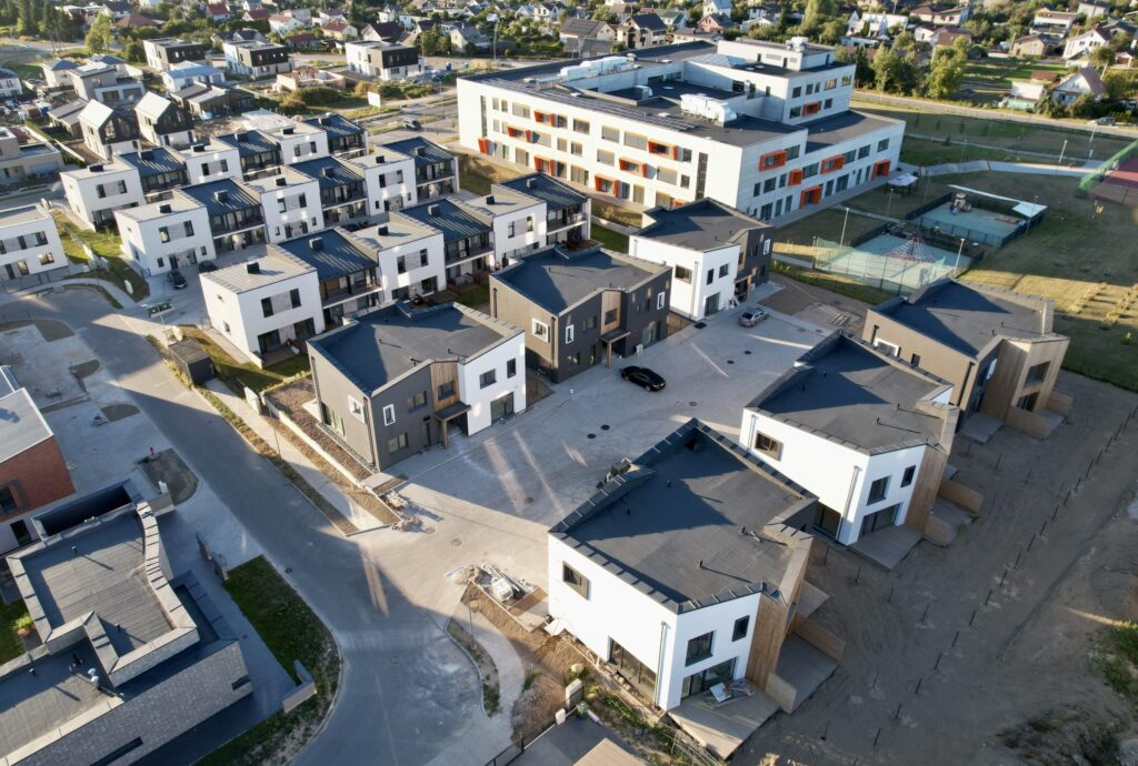 Kalnėnų TRIO 1-2 etapai (Albanų g. 12, 14) - Row housing - construction photos