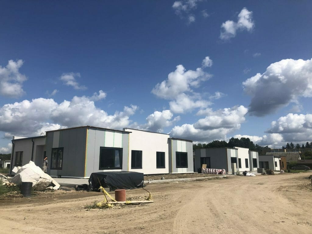 Vynuogyno namai (Varžupio g. 33A, 33B) - Row housing - construction photos