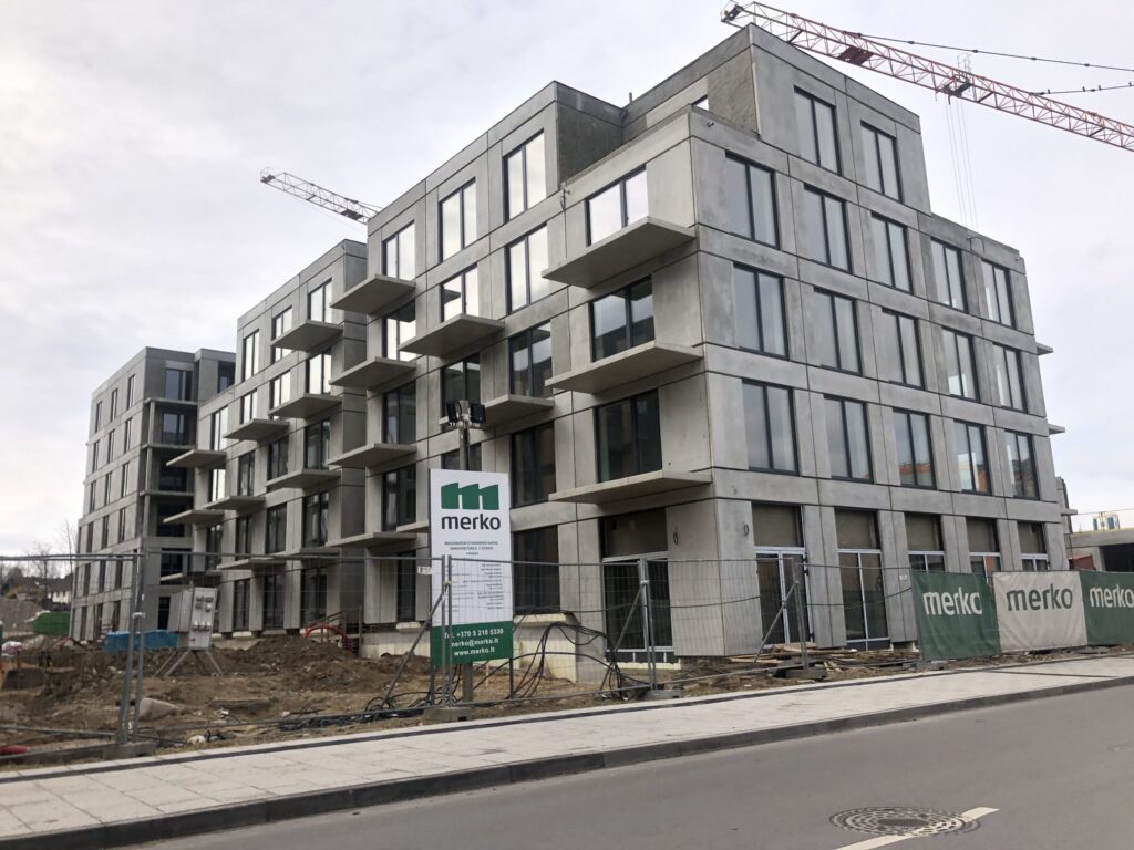 Vilnelės skverai 3 etapas (Manufaktūrų g. 7) - Korterelamu - ehituse fotod