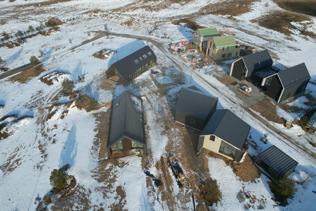 Versmių parkas (Versmių g. 2, 4, 6, 7, 8, 9, 10, 11, 12, 13, 15, 16, 17, 19 - 47) - Land plots, Private house community - construction photos