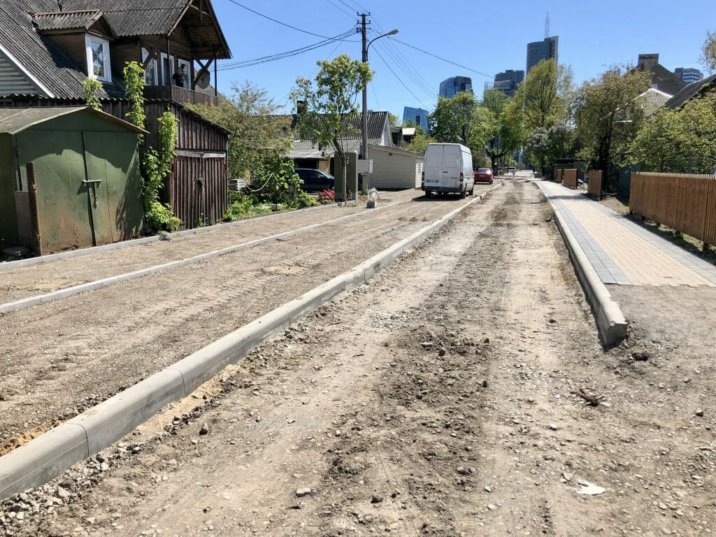 Giedraičių ir S. Fino g. (Giedraičių g.) - Bike path, Street - construction photos