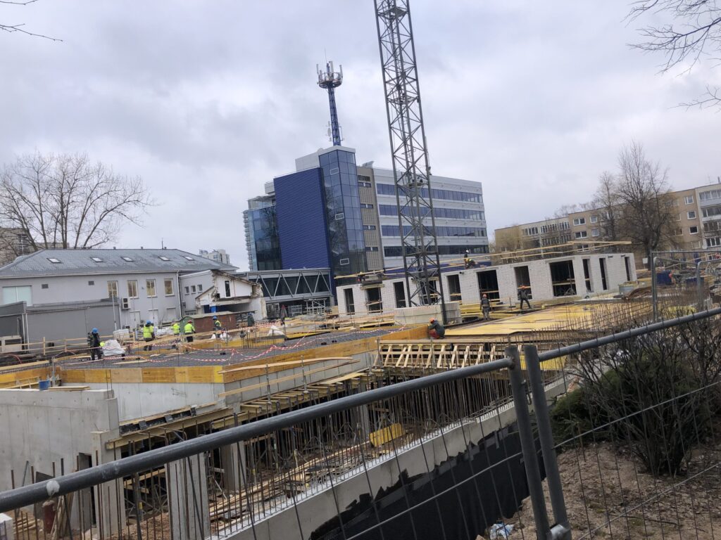 Skvero namai 1 etapas (T. Ševčenkos g. 25) - Hotel, Multi apartment - construction photos