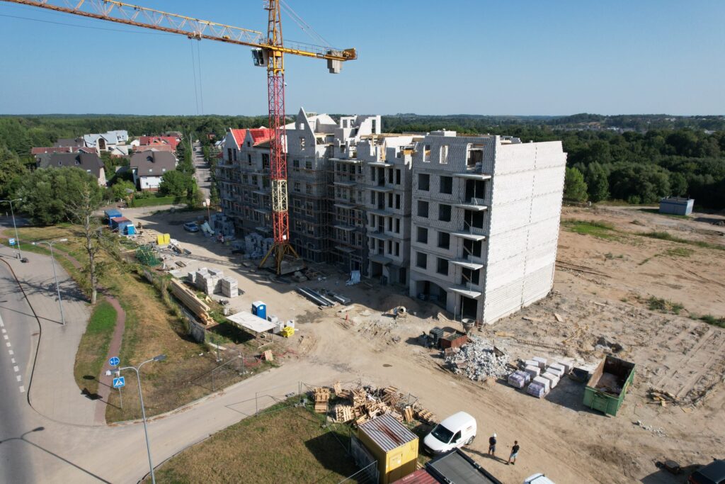 Klaipėdos Holivudas 1 etapas (M, L, K namai) (Kretingos g. 100) - Multi apartment - construction photos