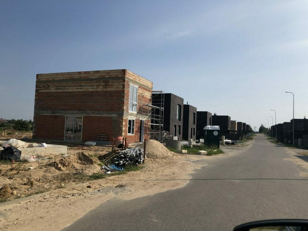 Herkaus alėjos (Notangos/Kulmo g.) - Row housing - construction photos