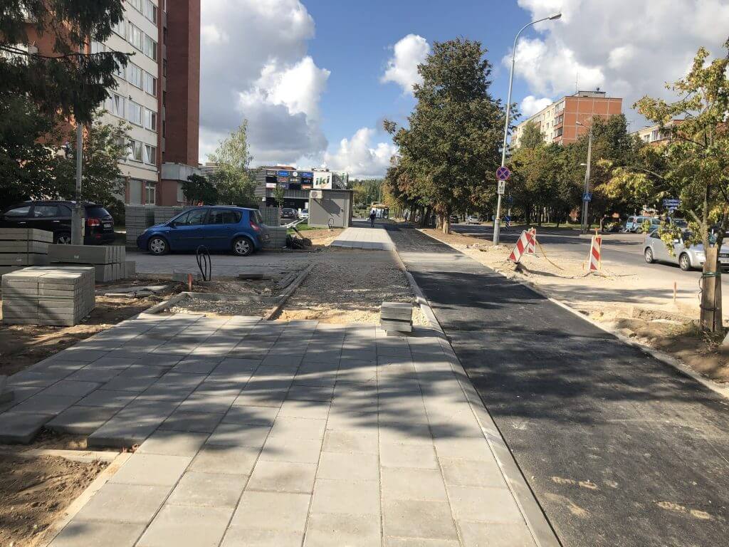 Didlaukio g. dviračių takas (Didlaukio g.) - Bike path - construction photos