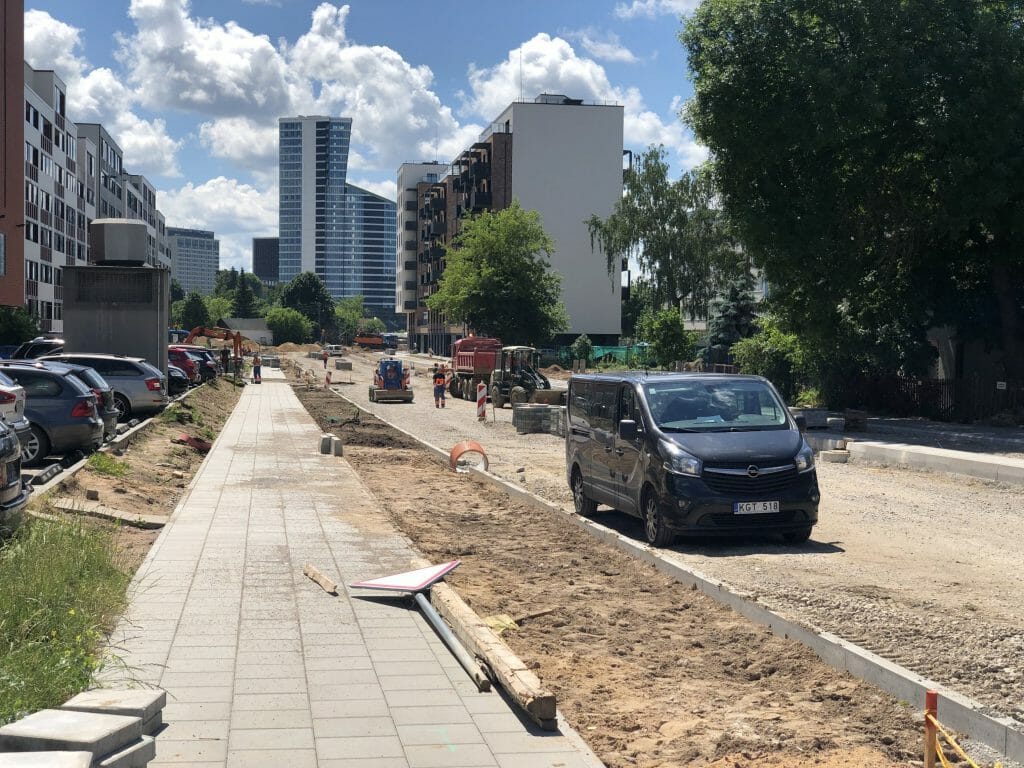 Kernavės g. (Kernavės g.) - Bike path, Street - construction photos