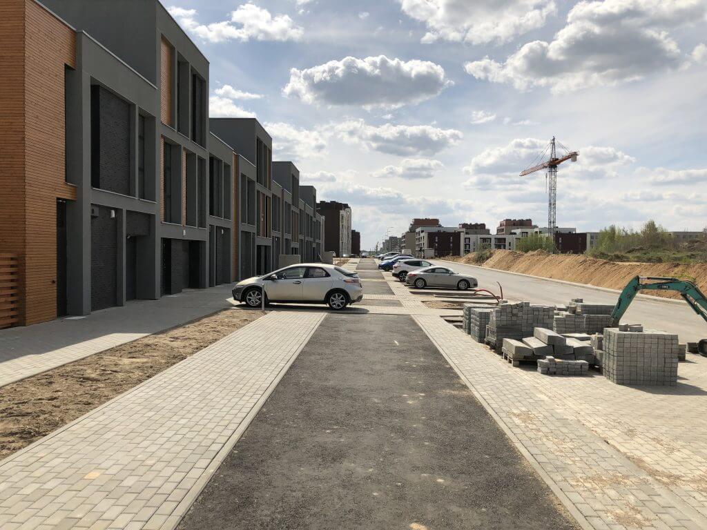 Šiaurės pašvaistė (Danės/Įsrūties g.) - Row housing - construction photos