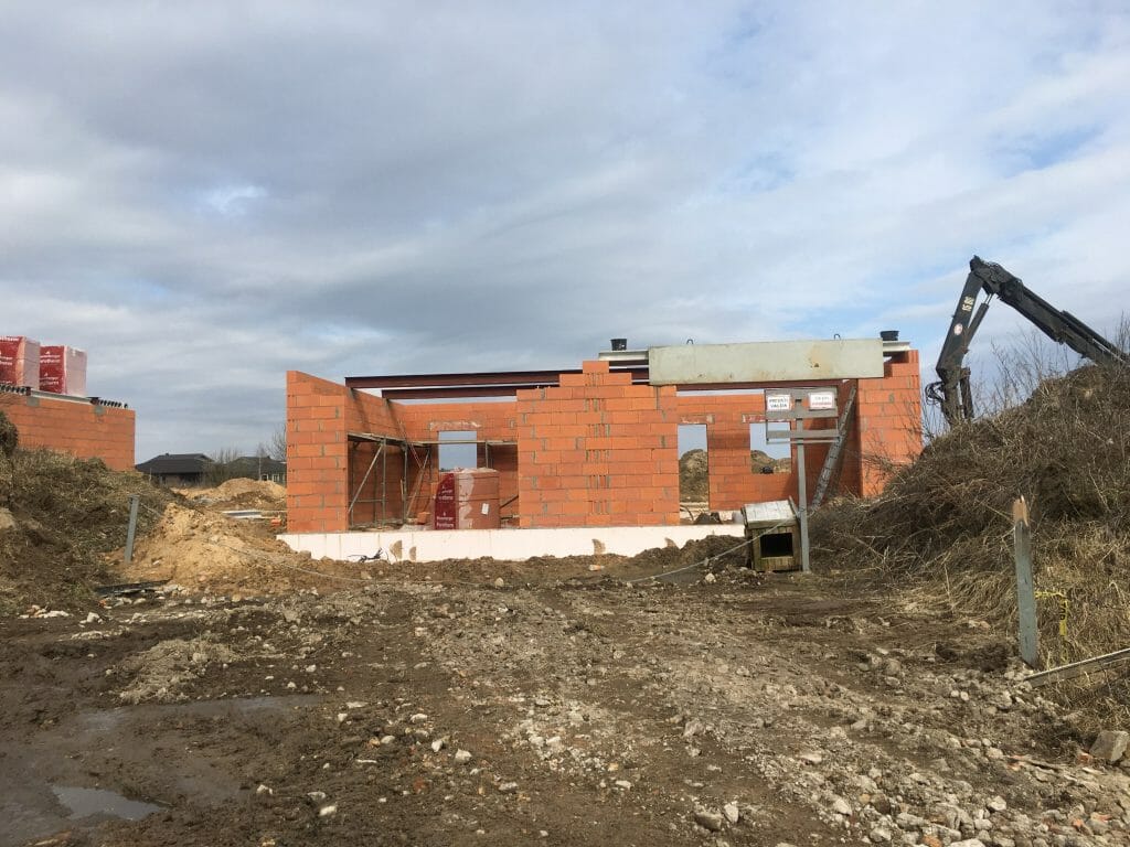 Ąžuolo kvartalas 1 etapas (Bernotų g. 1, Bernotų g. 17, Lavoriškių g. 1, Karmazinų g. 2) - Row housing - construction photos