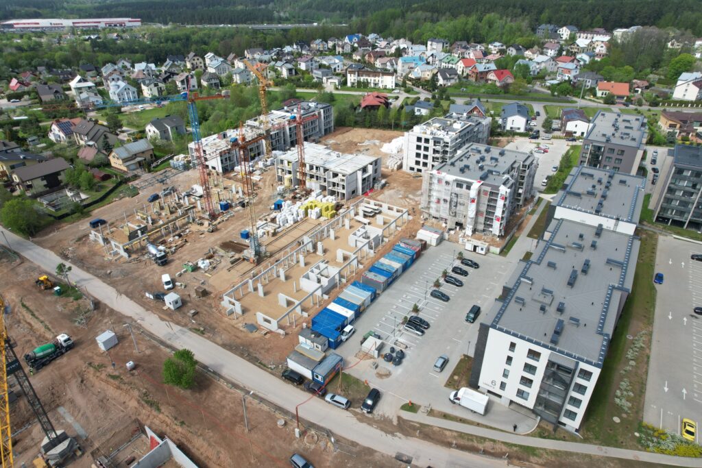 Aitvarų namai 5 etapas (Lietaus g. 12) - Daugiabutis - statybų nuotraukos