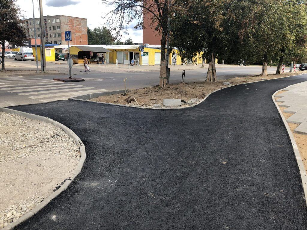 Didlaukio g. dviračių takas (Didlaukio g.) - Bike path - construction photos