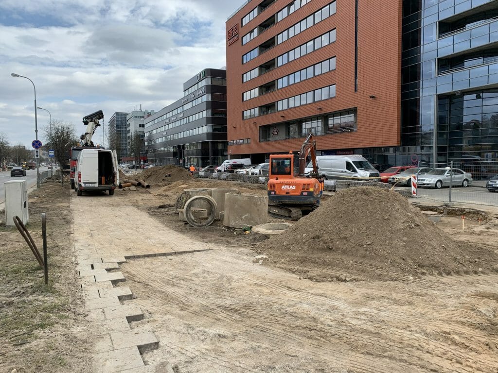 Žalgirio g. dviračių takas (Žalgirio g.) - Bike path - construction photos