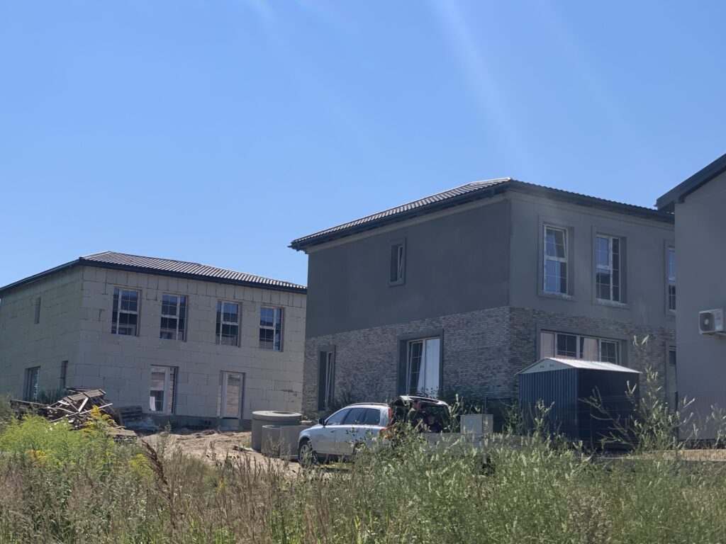 Skalvos g. namai (Skalvos g. 28, 30) - Row housing - construction photos