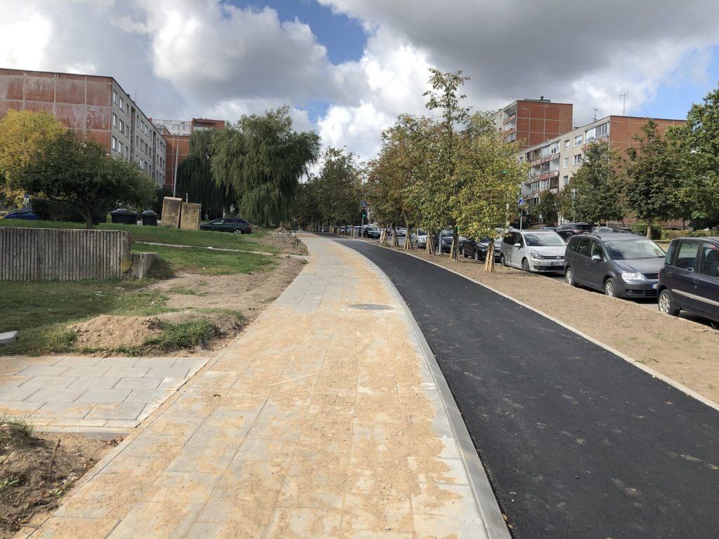 Didlaukio g. dviračių takas (Didlaukio g.) - Bike path - construction photos