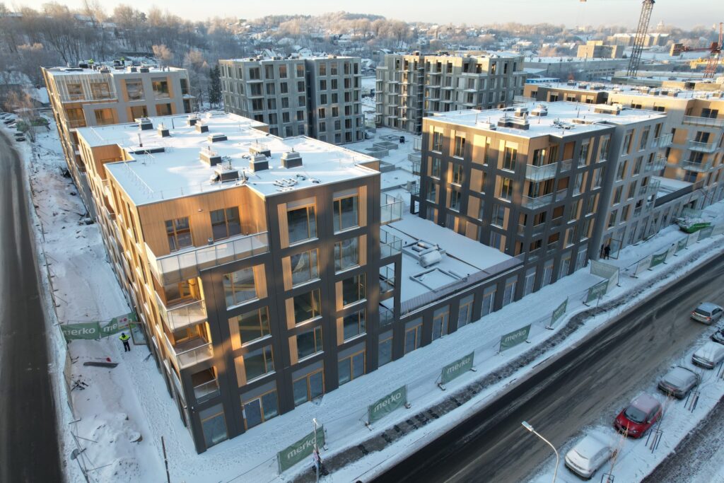 Vilnelės skverai 1 etapas (Manufaktūrų g. 7) - Multi apartment - construction photos