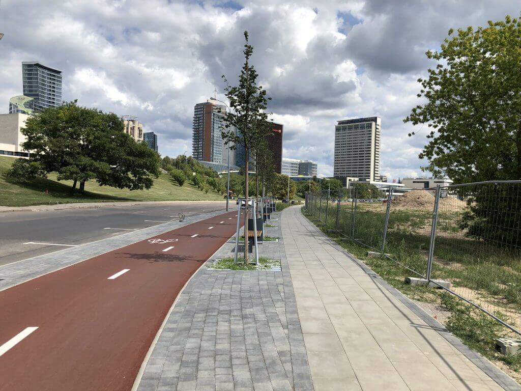 Upės g. dviračių takas (Upės g.) - Bike path - construction photos