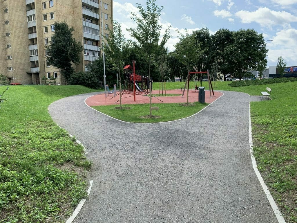 Žirmūnų trikampio modernizavimas (Tuskulėnų g.) - Bike path, Pedestrian path - construction photos