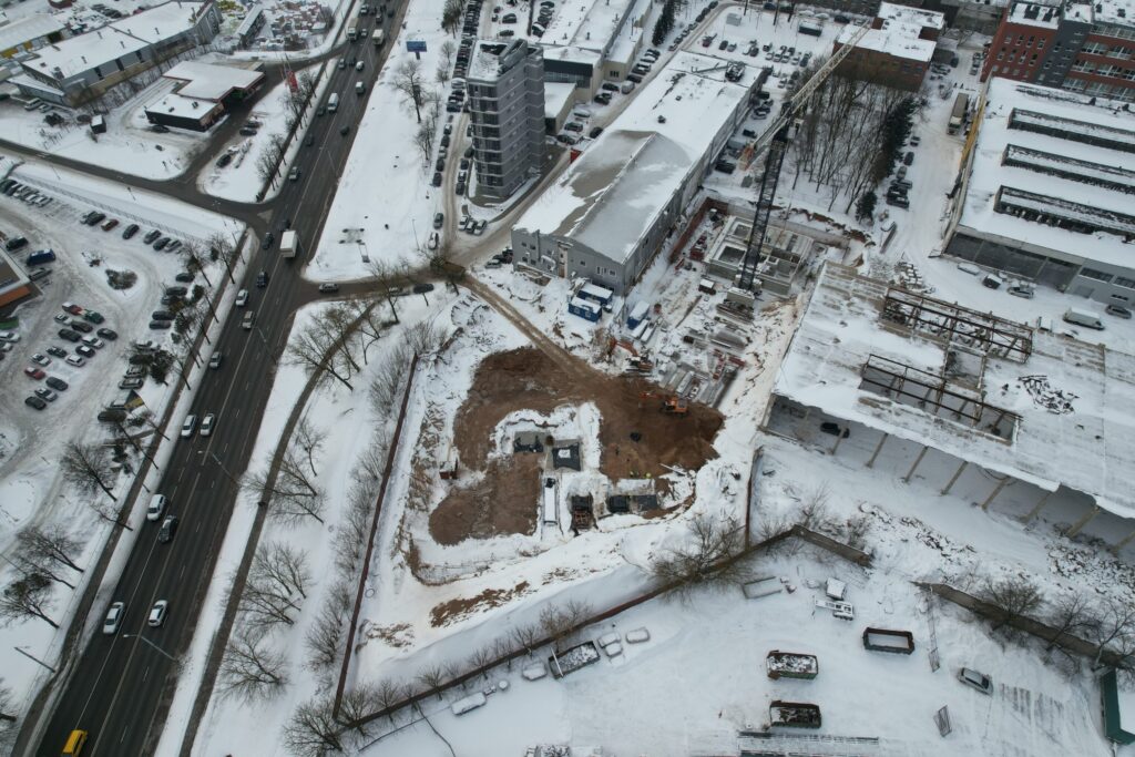 City Yard (Kareivių g. 2D) - Multi apartment - construction photos