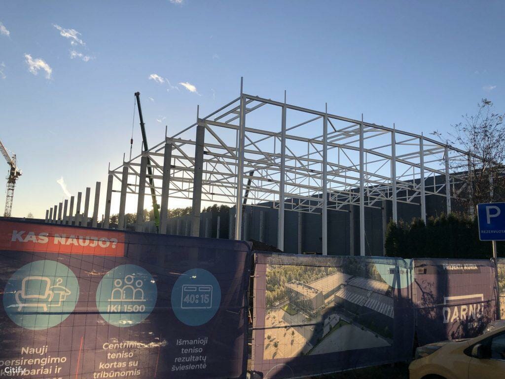 SEB arenos plėtra (Ąžuolyno g. 7) - Sports arena - construction photos