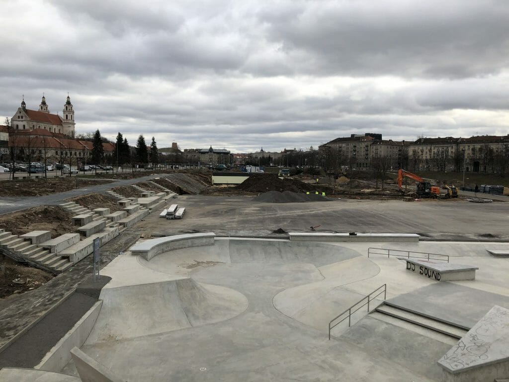 Neries dešiniosios krantinės (Upės g.) - Bike path, Sports field or court, Waterside - construction photos