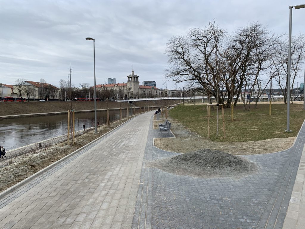 Neries dešiniosios krantinės (Upės g.) - Bike path, Sports field or court, Waterside - construction photos