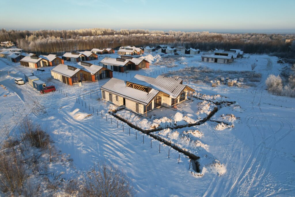 Pavilnio rytai (Antano Maceinos g. 1, 3, 5, 7, 9 Vlado Jurgučio g. 7, 8, 9, 10, 11, 12, 13, 14, 15, 16, 17, 19, 21, 23, Stasio Šalkausko g. 8, 10, 12, 14, 16, Punios g. 1, 3, 5, 7, 9, 11) - Row housing - construction photos