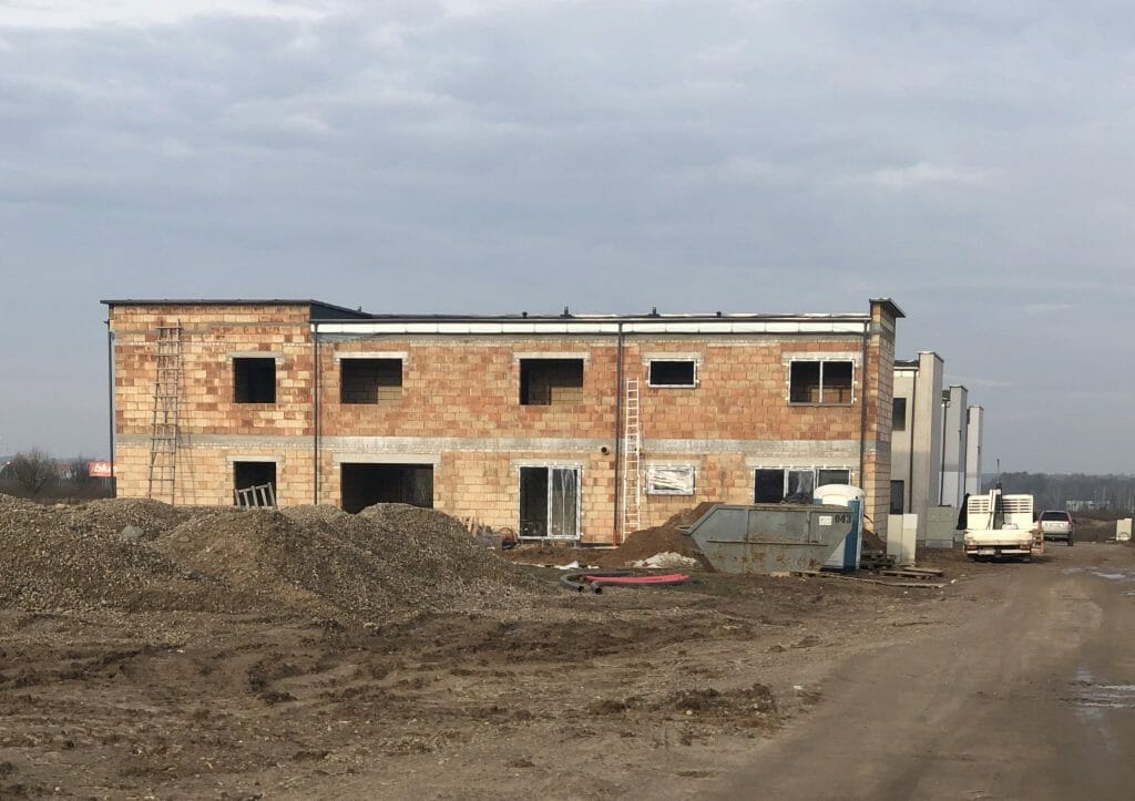 Gulbinų namai (Molėtų pl. 165) - Row housing - construction photos