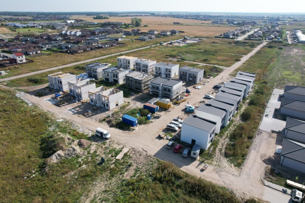 Angelavos vilos 1 etapas (Angelavos g., Trušelių k.) - Row housing - construction photos