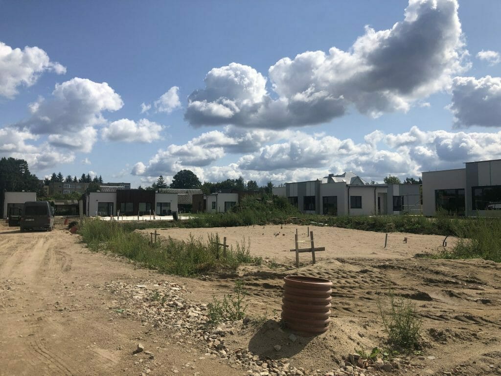 Vynuogyno namai (Varžupio g. 33A, 33B) - Row housing - construction photos