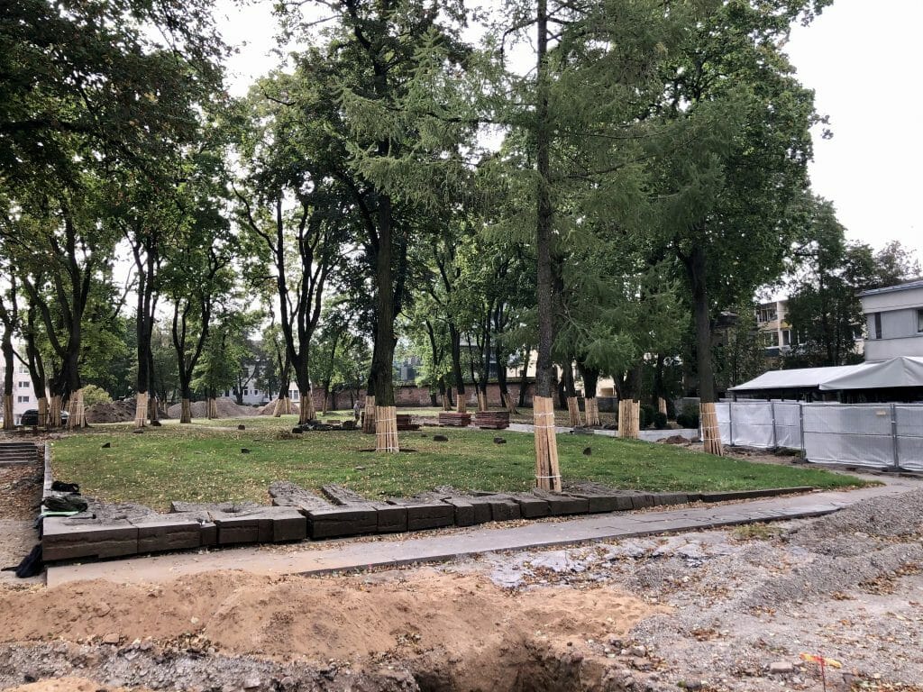 Miesto sodas (Laisvės al.) - Park - construction photos