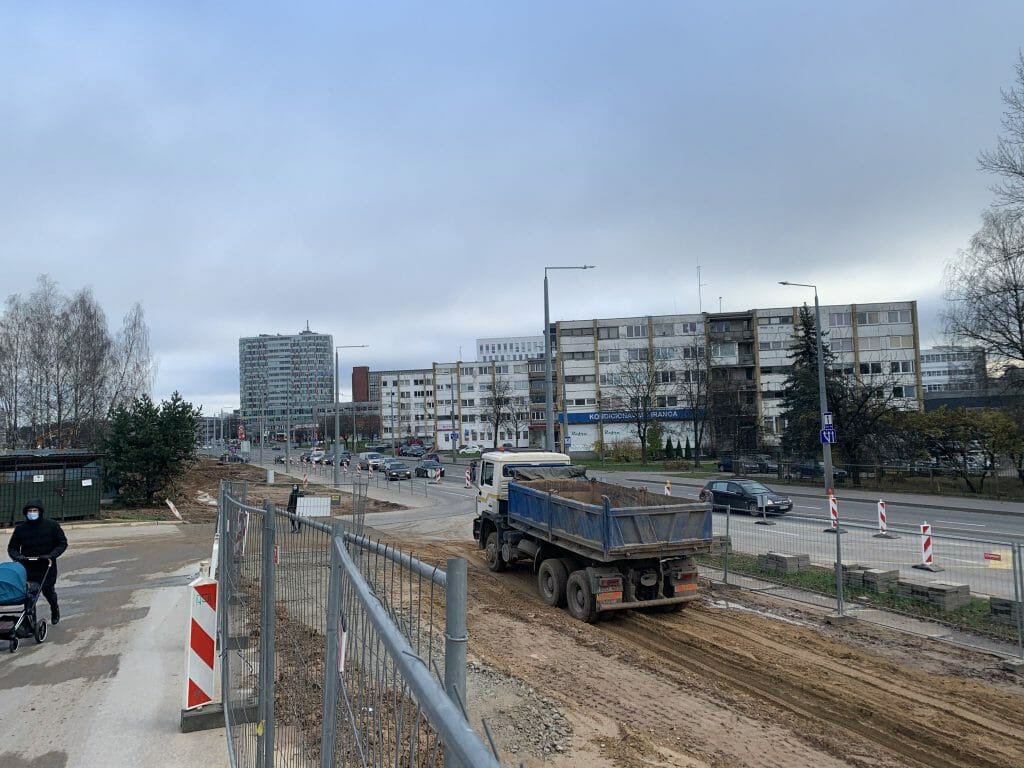 Lietaus kolektoriaus ir nuotekų valymo įrenginių rekonstrukcija ir statyba Verkių, Kareivių g. (Kareivių g.) - Distribution network - construction photos