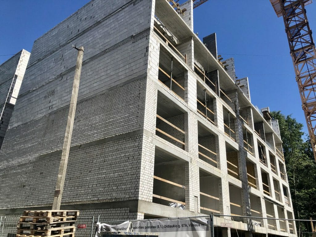 Student Box (Didlaukio g. 67A) - Multi apartment - construction photos