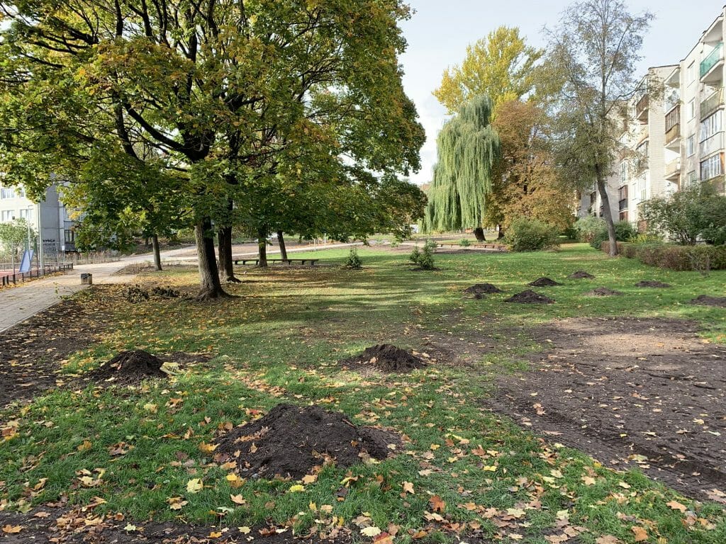 Žirmūnų trikampio modernizavimas (Tuskulėnų g.) - Bike path, Pedestrian path - construction photos