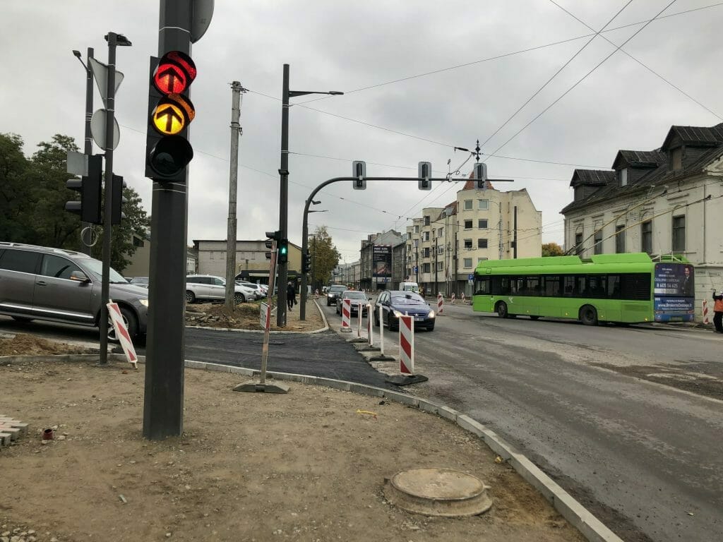 Kauno pilies žiedo rekonstrukcija, Šauklių ir Šv. Gertrūdos g. rekonstrukcija (Šauklių g., Šv. Gertrūdos g., P. Vileišio tiltas) - Street - construction photos